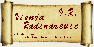 Višnja Radinarević vizit kartica